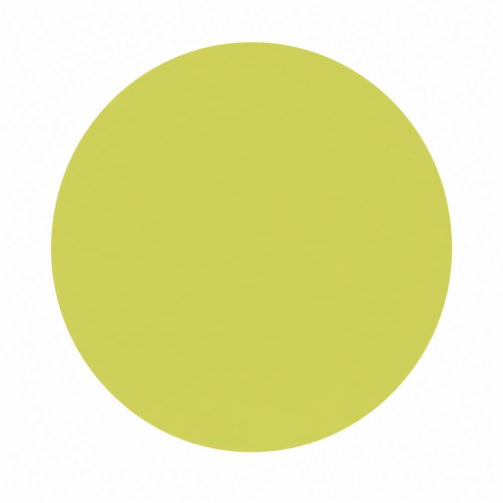 Une tache de couleur ronde, plate et vert clair.