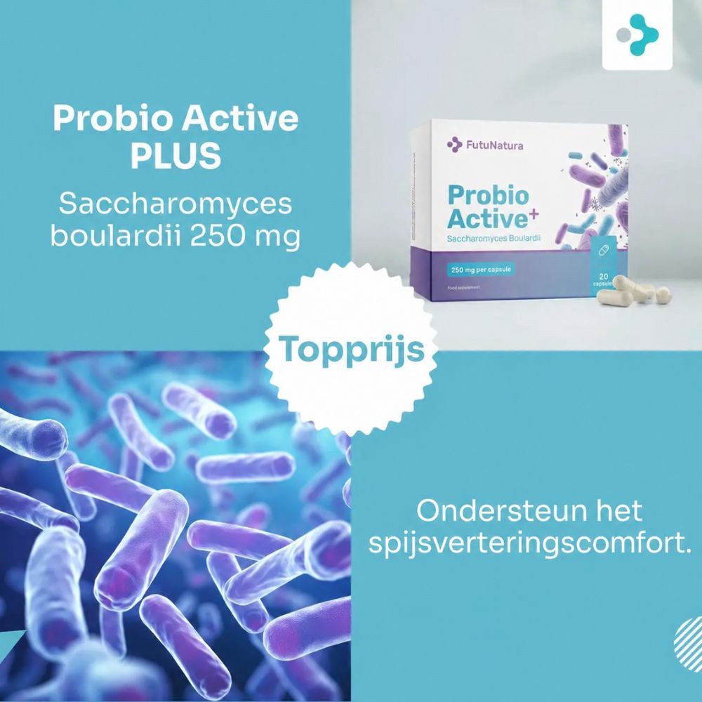 FutuNatura Probio Active PLUS: verpakking, capsules en bacteriën.