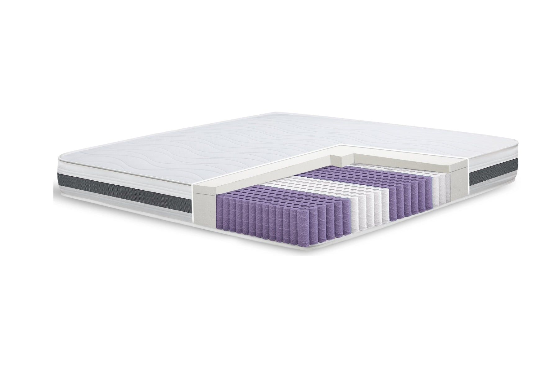 The White Stone Matras Pocketvering en Memory 90x200 20 cm