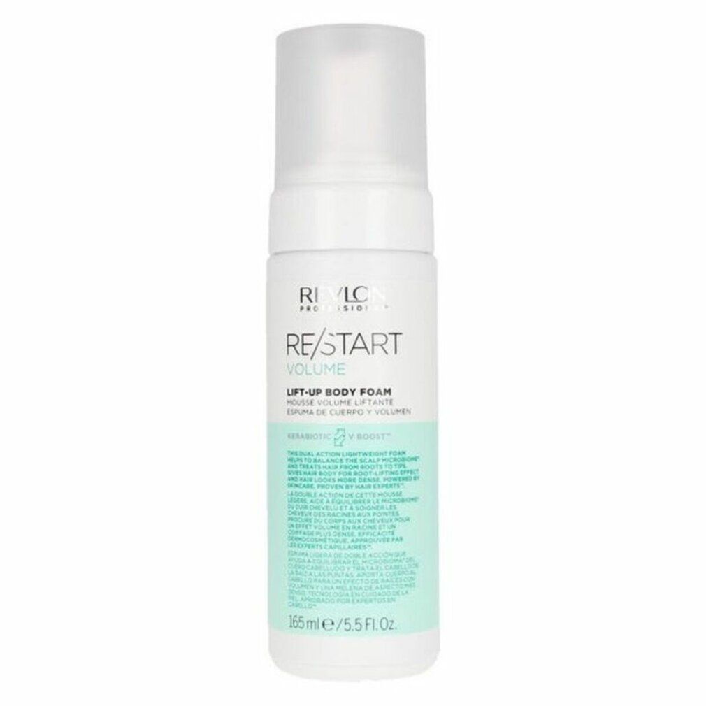 Fles Revlon Re-Start Volumen Lift-Up mousse met pompdispenser.