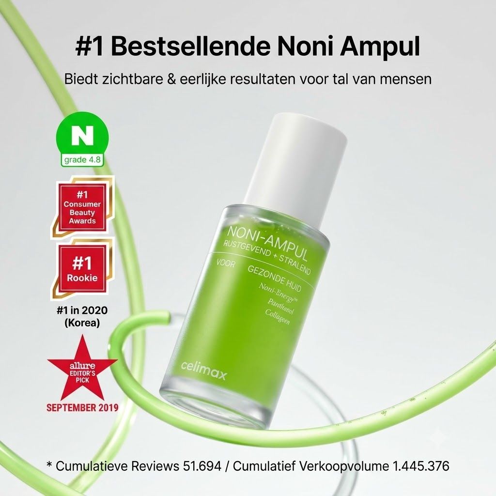 Celimax Noni Ampoule: Glashuid bereiken in 2 weken.