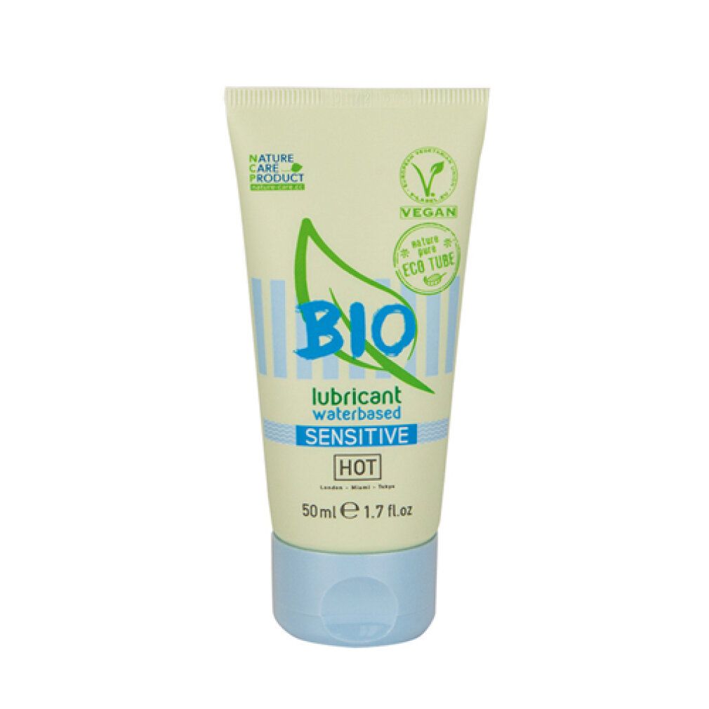 BIO SENSITIVE HOT glijmiddel, waterbasis, 50ml tube. 'Nature Care Product' keurmerk.