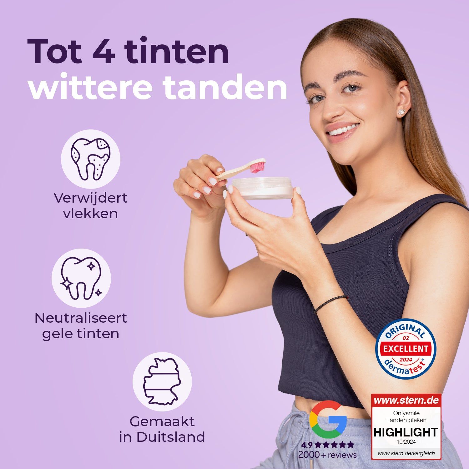 Onlysmile® Tandbleekpoeder voor witte tanden