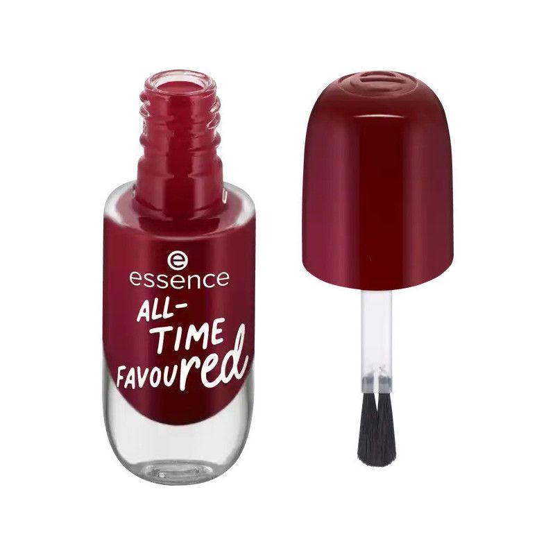 Vernis à ongles Essence All-Time Favoured Red, avec applicateur.