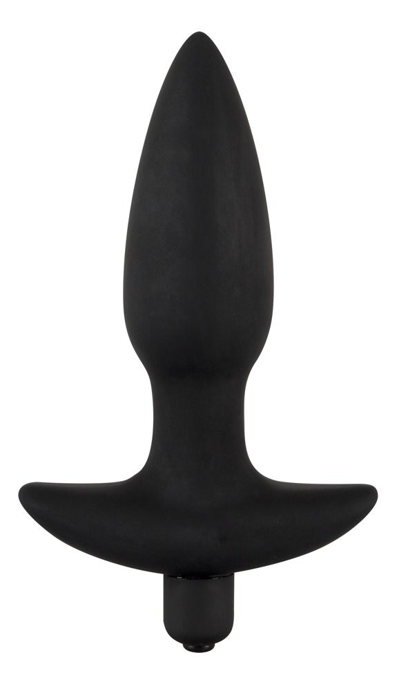 Plug et vibro bullet noirs en silicone.