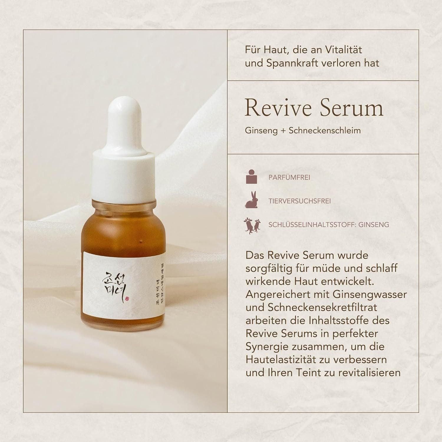 Revive Serum flesje met pipet, Ginseng + Slijm van de slak.