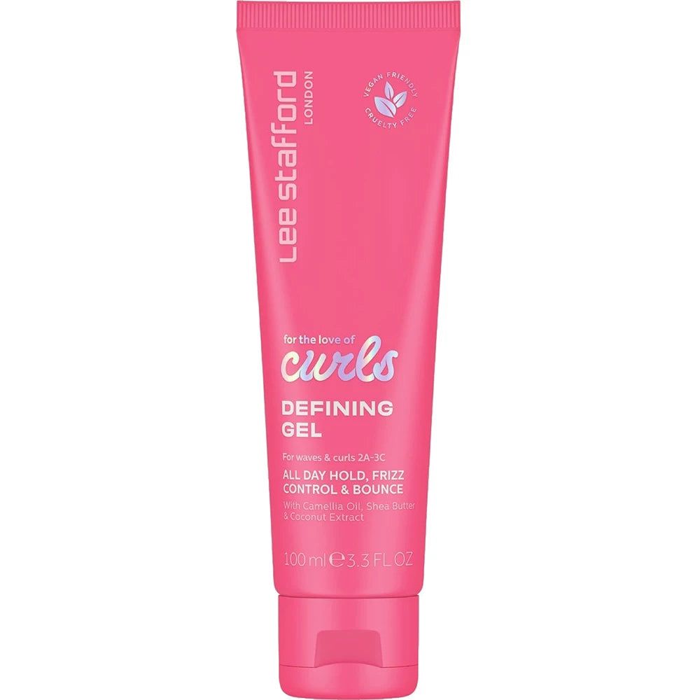 Lee Stafford For The Love Of Curls Defining Gel dans un tube rose, 100ml.