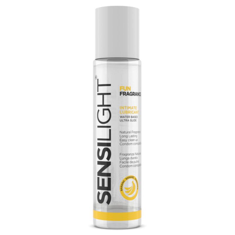 Sensilight glijmiddel met aardbeiensmaak, op waterbasis, 100ml.