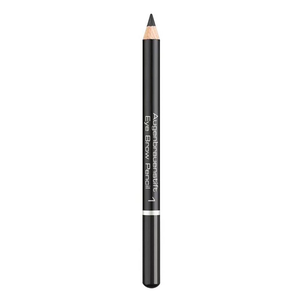 Crayon à sourcils noir avec pointe. Inscription: Augenbrauenstift, Eye Brow Pencil, 1.