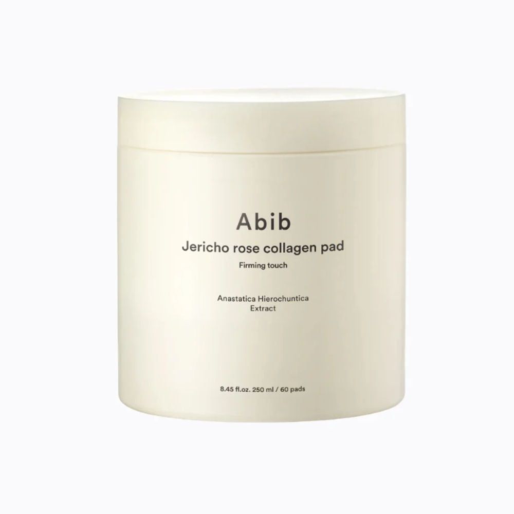 Abib Jericho Rose Collagen Pad pot met 60 pads, verstevigende werking, met Anastatica Hierochuntica extract.