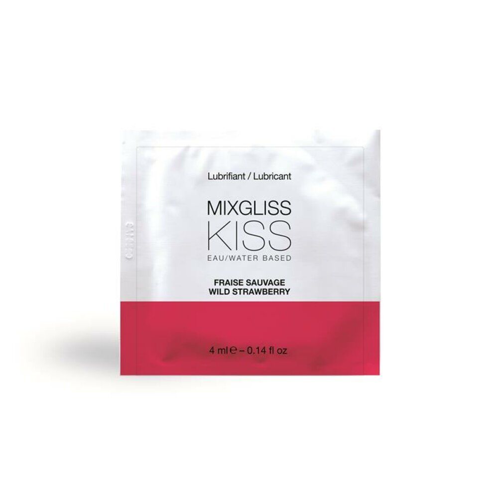 Sachet individuel de lubrifiant saveur fraise, 4ml.
