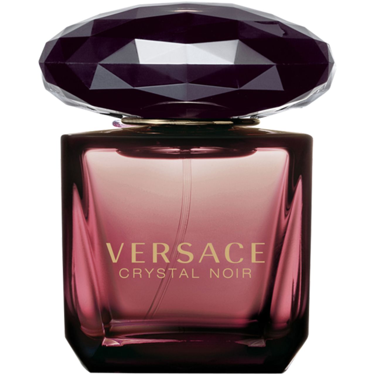 Versace Crystal Noir Eau de Parfum flesje met facet geslepen donkere dop.