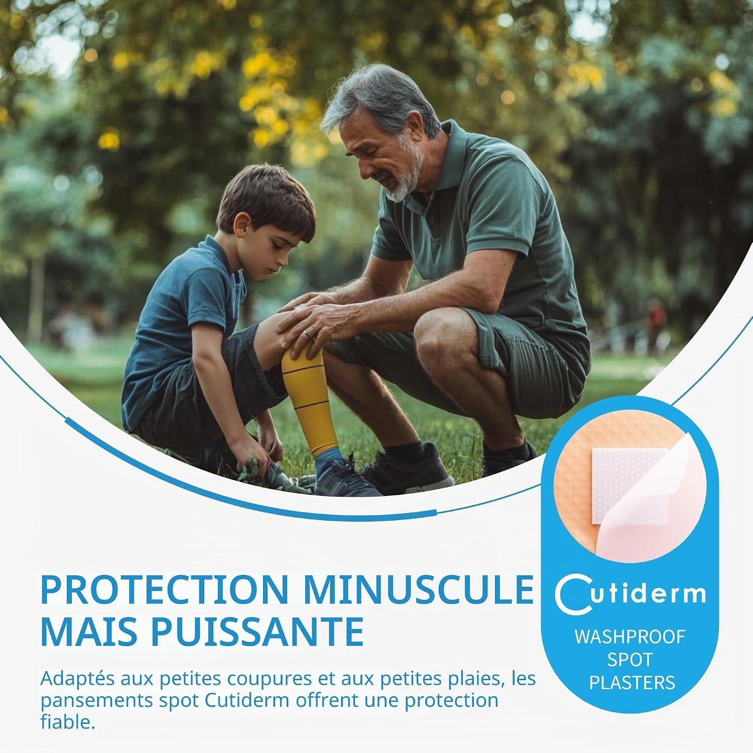 Pansements Cutiderm Washproof Spot: Petits pansements imperméables pour les petites plaies.