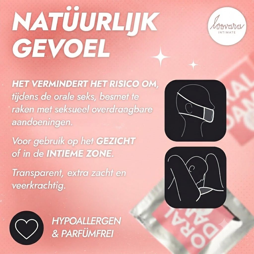 Loovara Orale Doekjes 3x6 stuks zonder latex, Orale Dammen zonder latex, ultra-dunne en natuurlijke