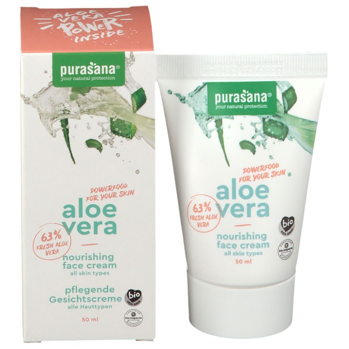 Purasana® Aloe Vera Crème Visage Nourissante