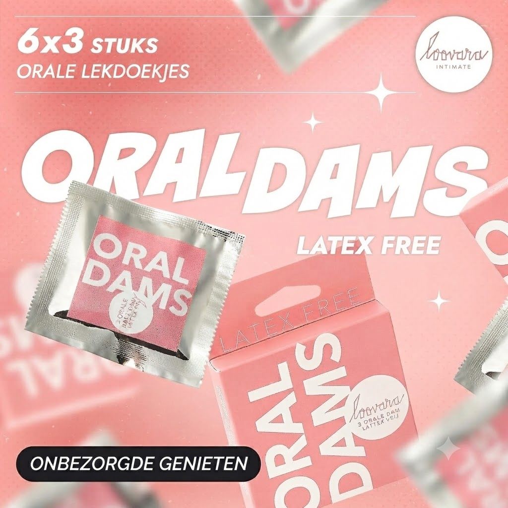 Loovara Orale Doekjes 3x6 stuks zonder latex, Orale Dammen zonder latex, ultra-dunne en natuurlijke