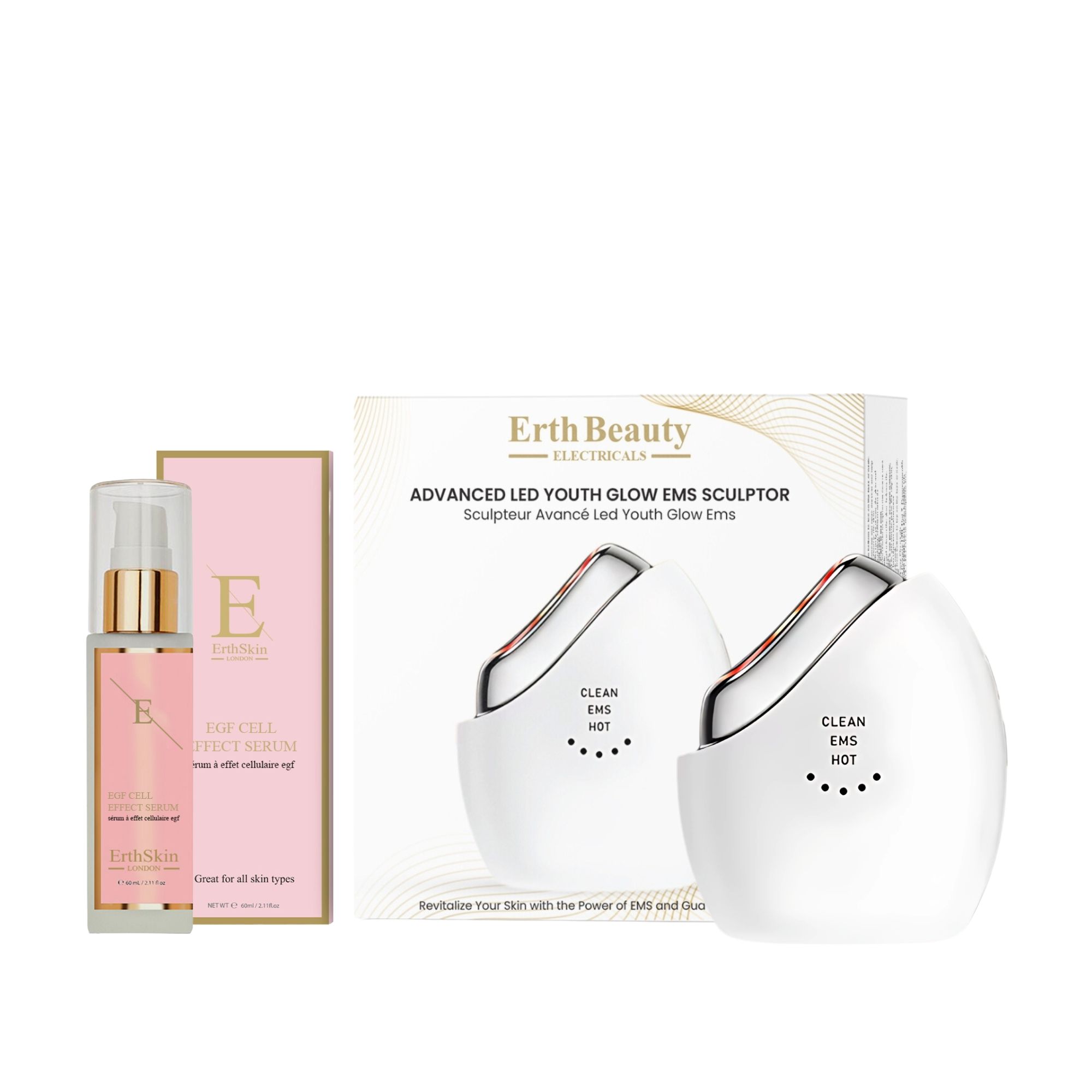 ErthSkin London LED EMS Sculptor Duo Sérum EGF