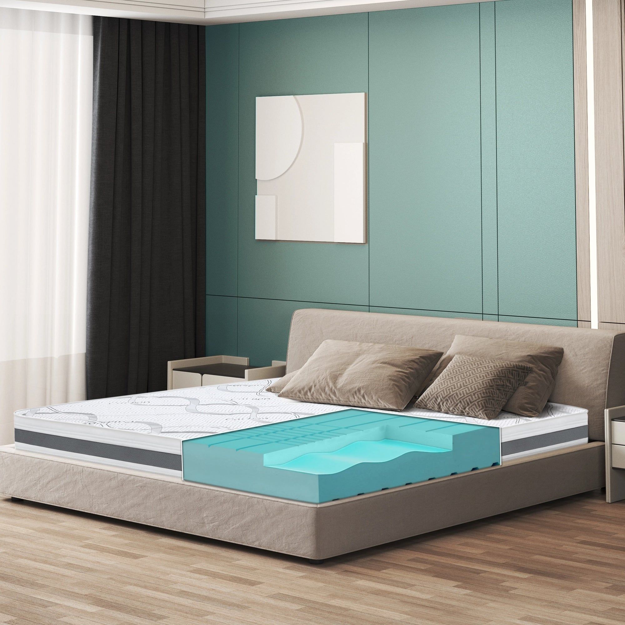 The White Stone Orthopedisch Matras 150x190 cm Medium Stevigheid | Hoogte 16 cm