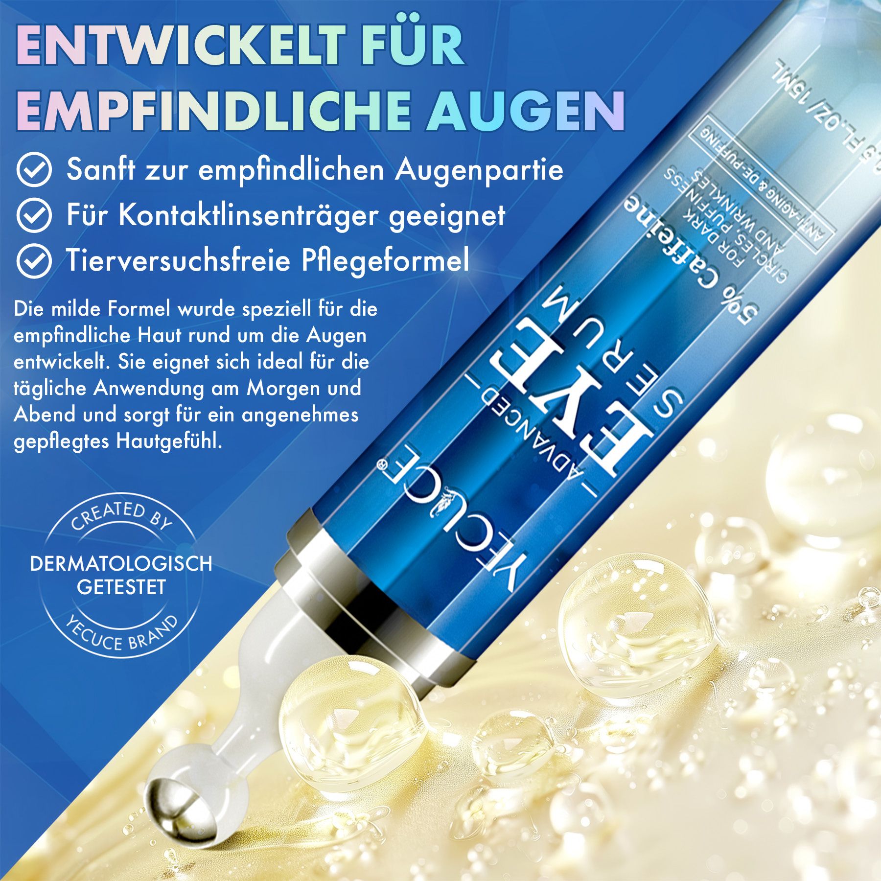 ALIVER Oogserum tegen donkere kringen met retinol en cafeïne