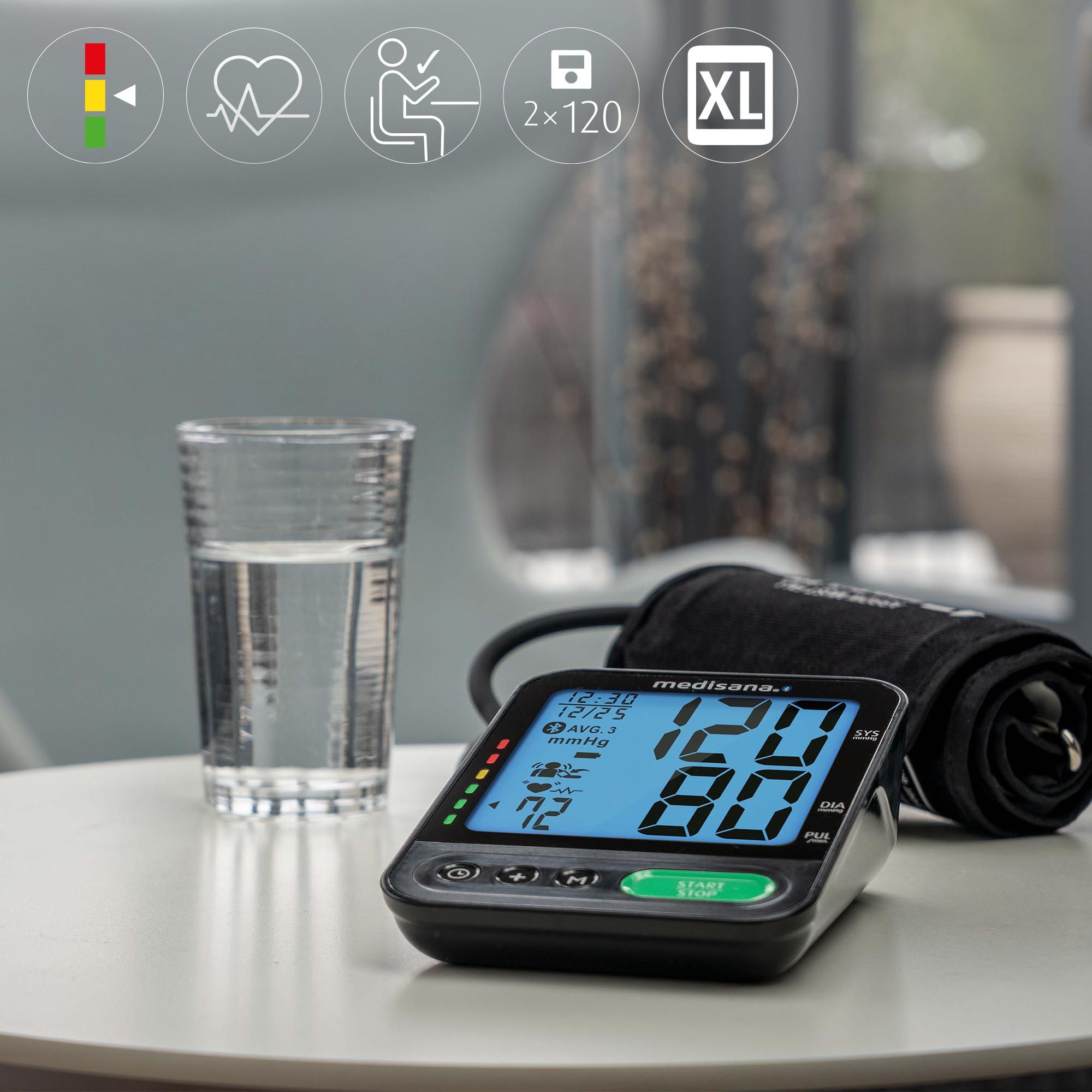 medisana BU 580 connect Tensiomètre bras | Tension & pouls | App Bluetooth