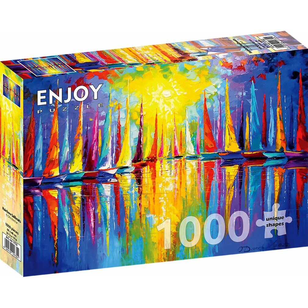 enjoy Regenboog Zeilboot Puzzel 1000 stuks