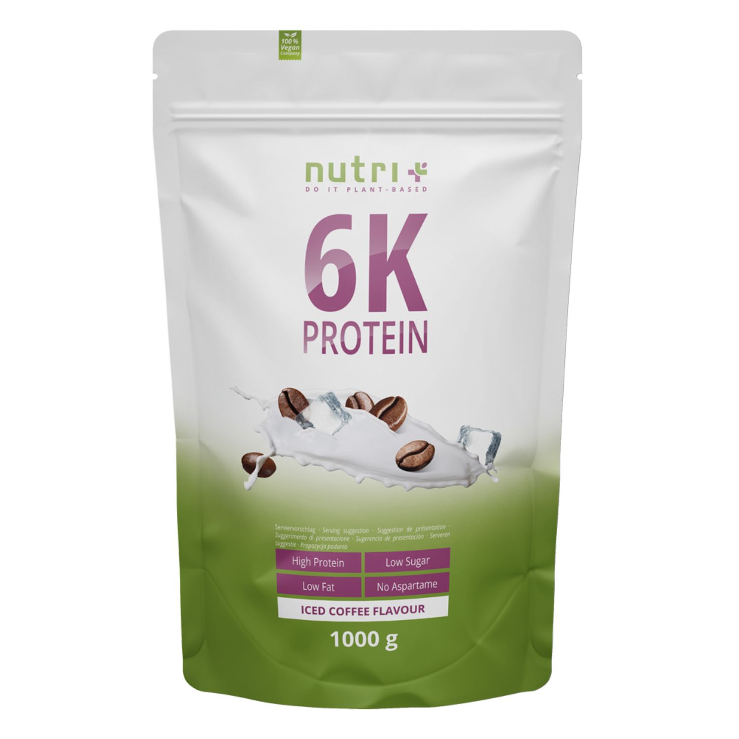 nutri+ 6K eiwitpoeder 1kg - Proteïne shake zonder wie