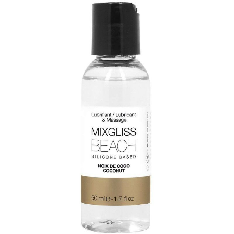 Lubrifiant silicone Mixgliss Beach Coco, flacon 50ml.