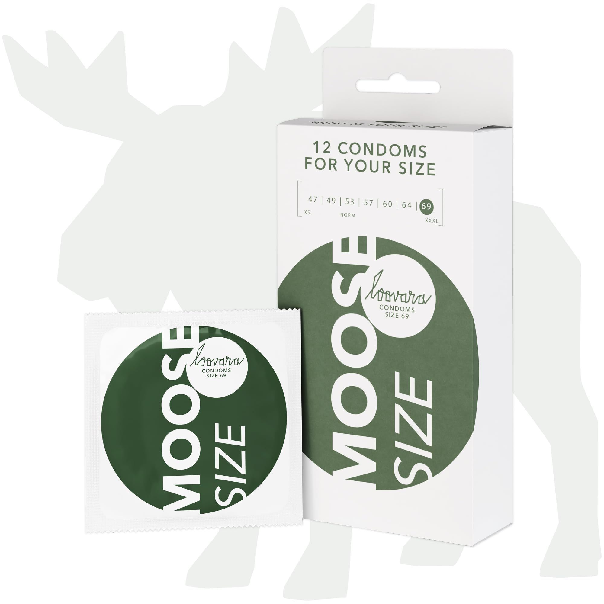 Emballage et une pochette de préservatif Loovara Moose XXXL.