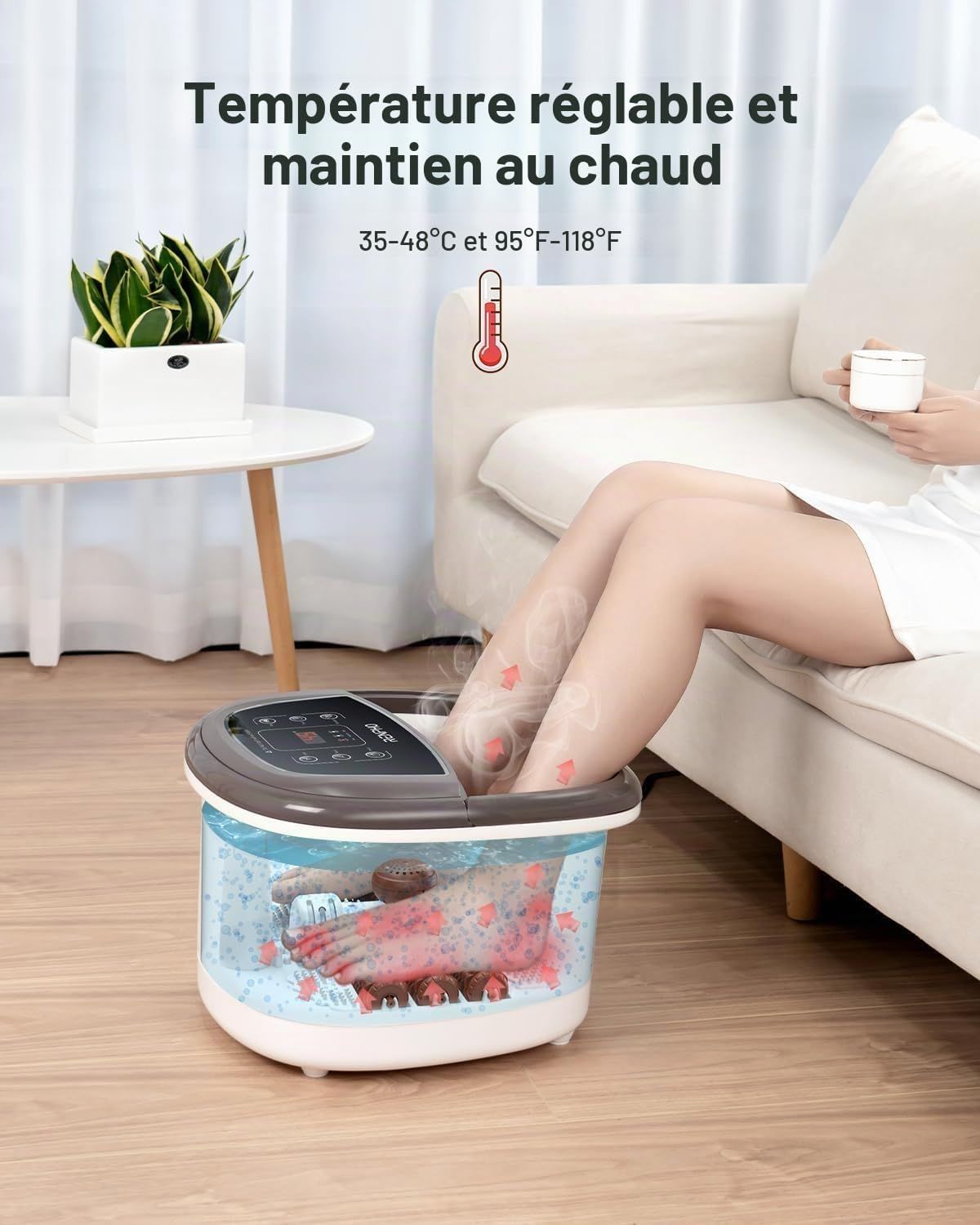 RENPHO Bain de Pieds avec Fonction Massage