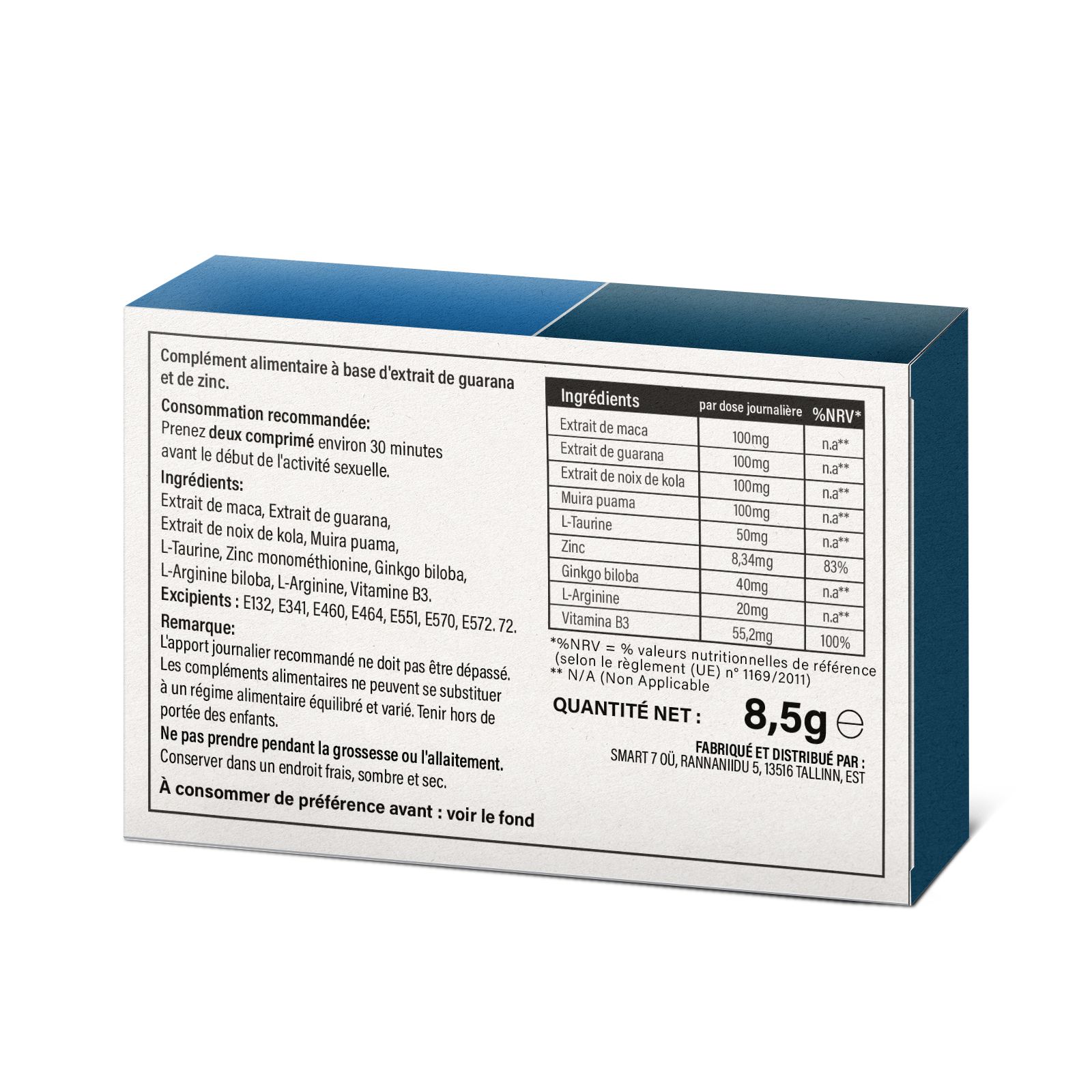 Viarin verso : ingrédients, dosage et quantité nette en français.