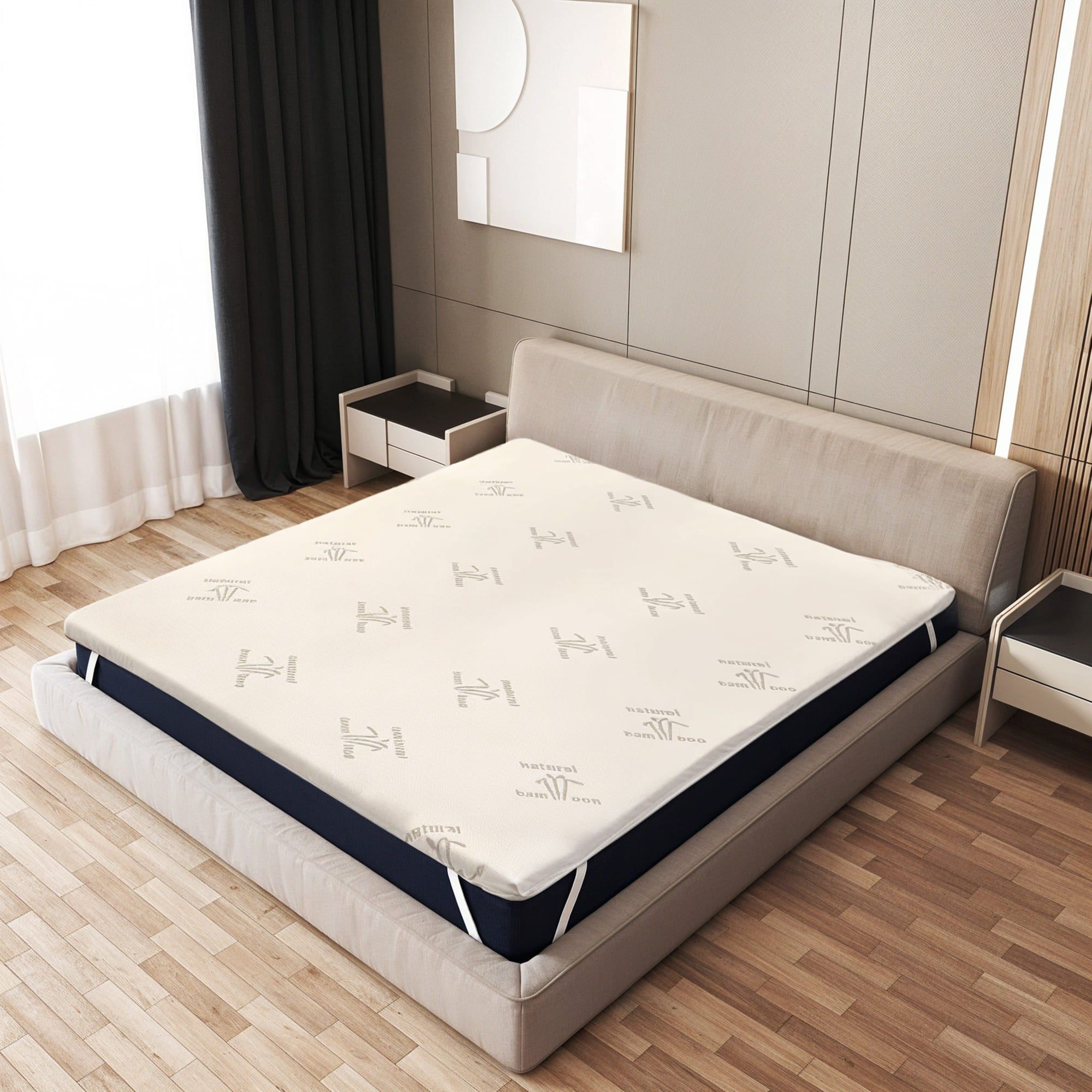 The White Stone Topper 165x195 cm van Natuurrubber, Afneembaar 5 cm