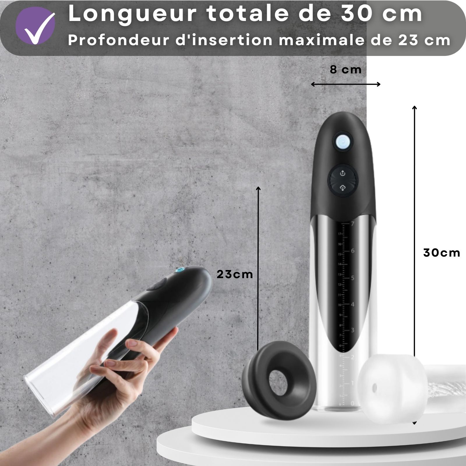 Lovelyness - Pompe à pénis électronique + insert masturbateur