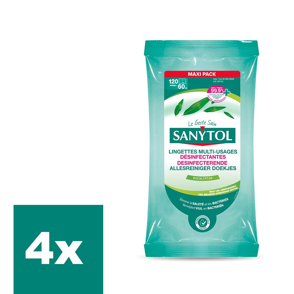 SANYTOL Desinfecterende brillendoekjes x 120 - 4 stuks