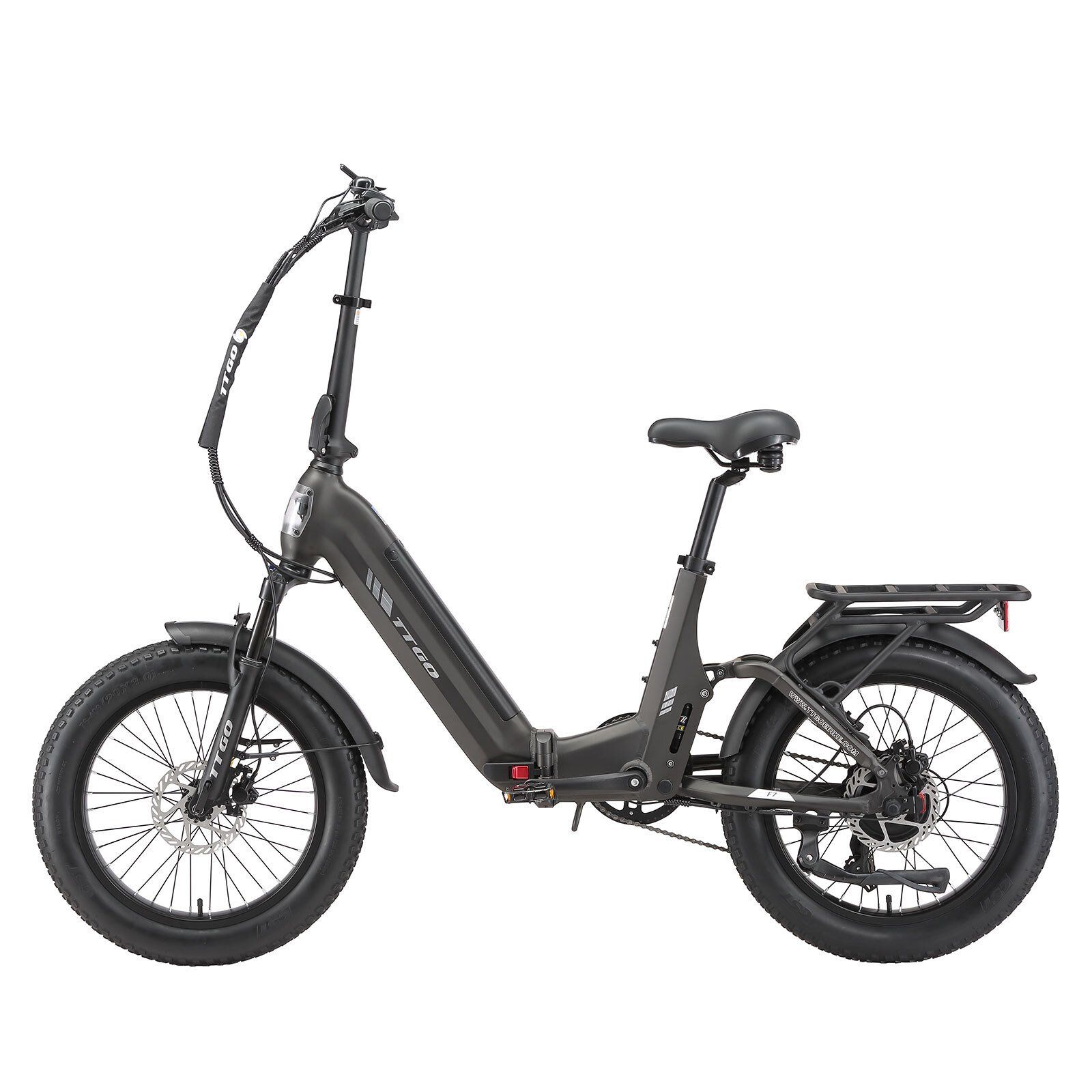 TTGO F7 Vélo électrique pliant, batterie 48 V 15 Ah, freins à disque hydrauliques