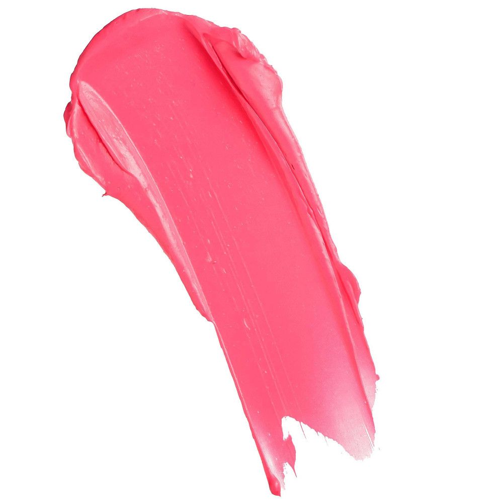 Échantillon de rouge à lèvres rose. Texture crème. Fond blanc.