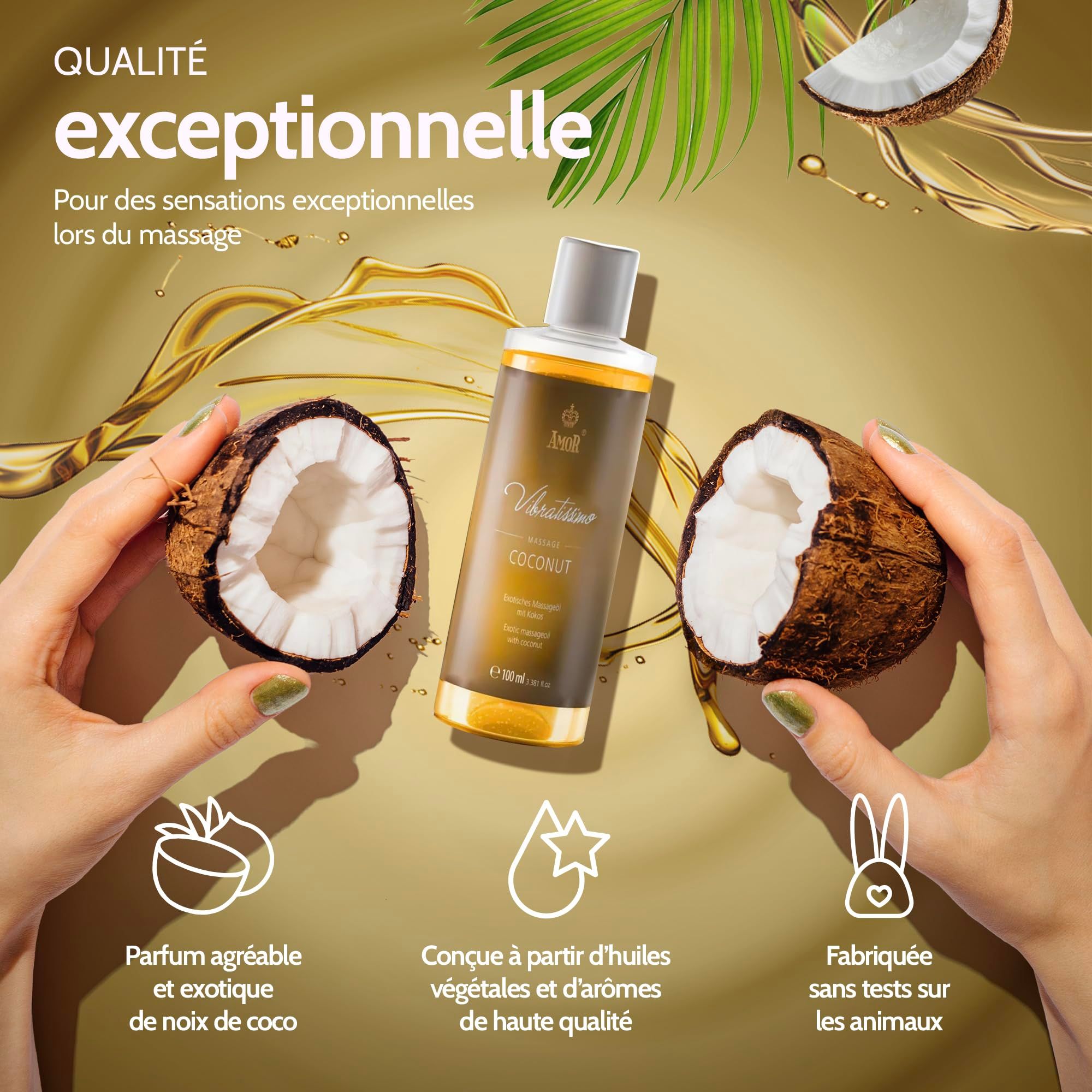 Vibratissimo Huile de Massage Coconut