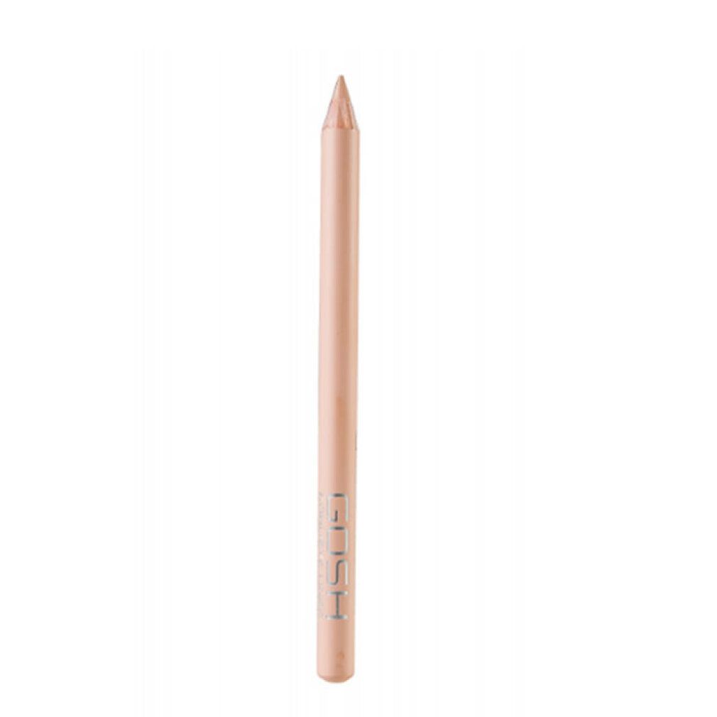 Gosh Kohl Eyeliner in Off White. Scherpe punt met zilveren tekst.