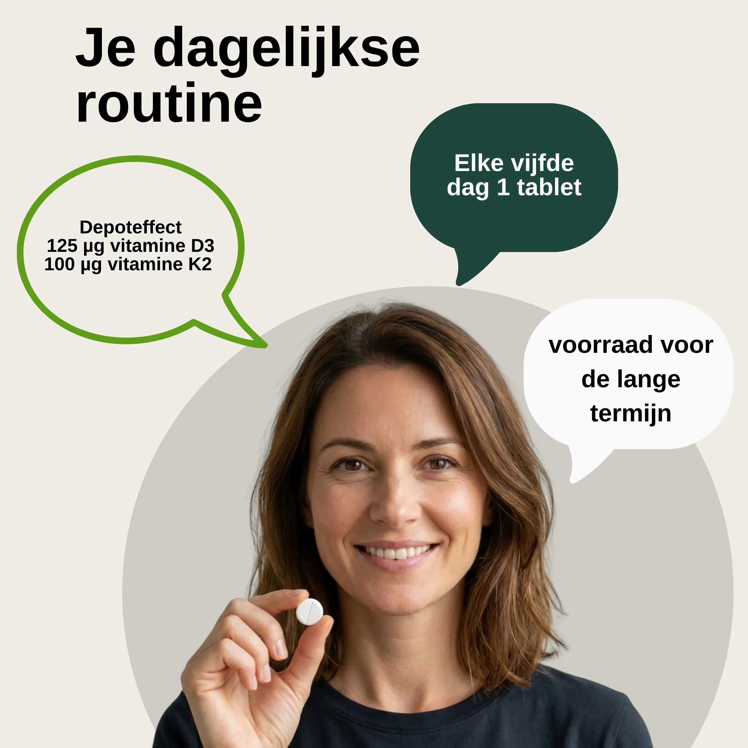 Boslandschap met weerspiegeling in het water. Tekst: Kwaliteit in plaats van kwantiteit. Focus op geselecteerde grondstoffen.