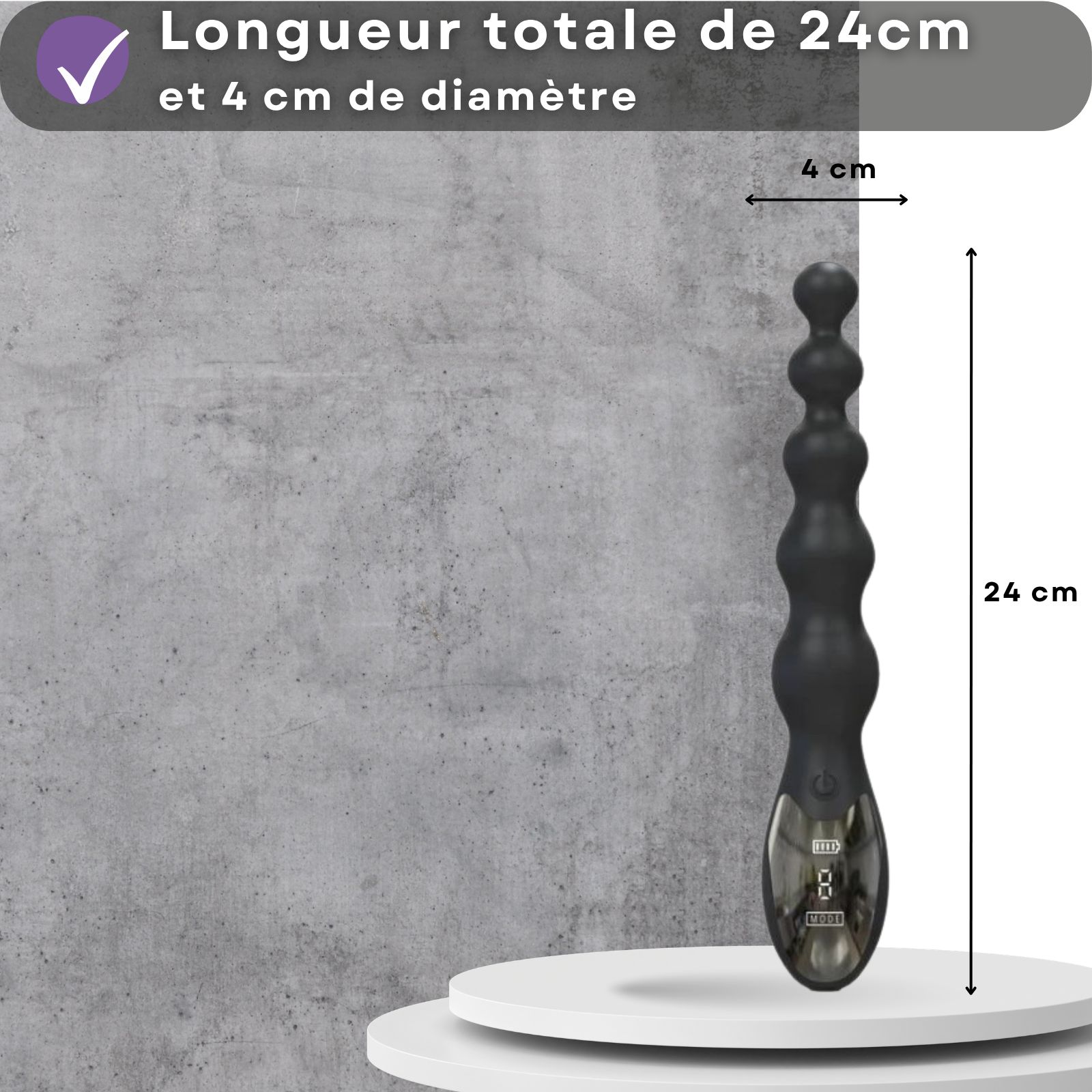 Lovelyness - Vibrateur anal avec boules - Jamie
