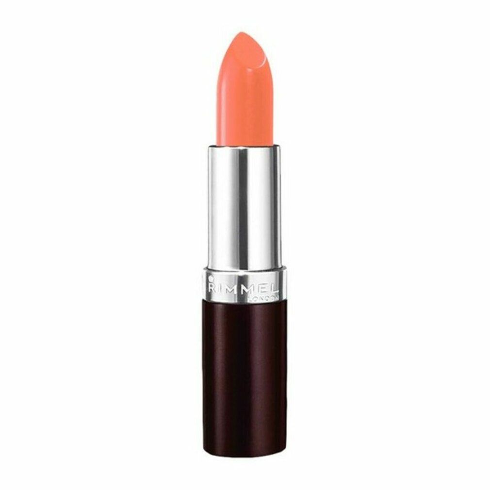 Rouge à lèvres orange, avec une base marron et une partie centrale argentée.