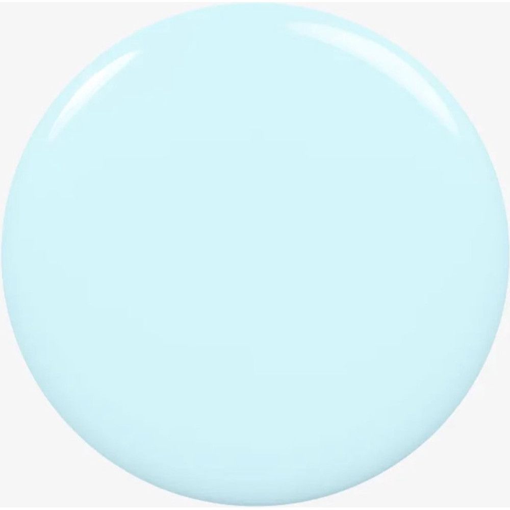 Tache de vernis à ongles bleu clair. Forme ronde, surface brillante. Teinte : bleu clair.