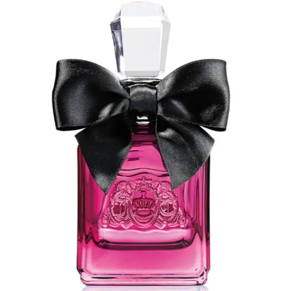 Flesje Viva La Juicy Noir Eau de Parfum met zwarte strik en kristallen dop.