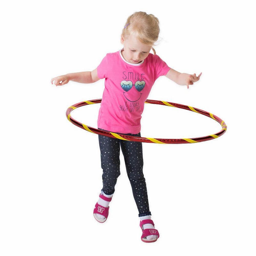Hoopomania Funny hula hoop enfant | Ø 60 cm | Rouge-Jaune