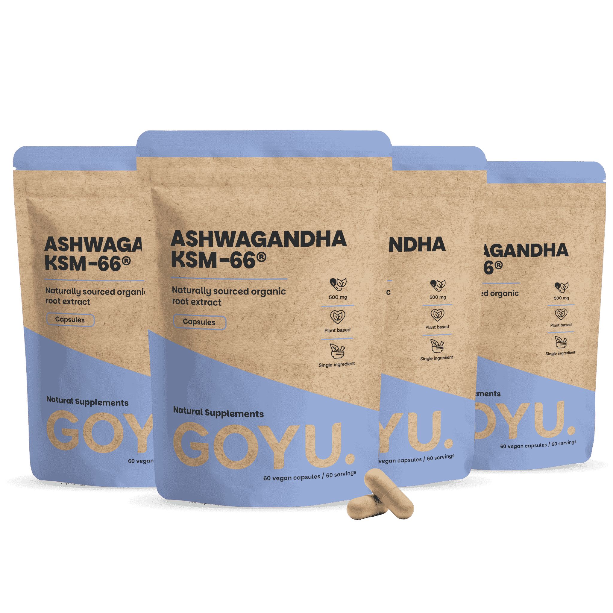 GOYU® - Ashwagandha KSM-66 Capsules 500 mg Biologisch - Multipack