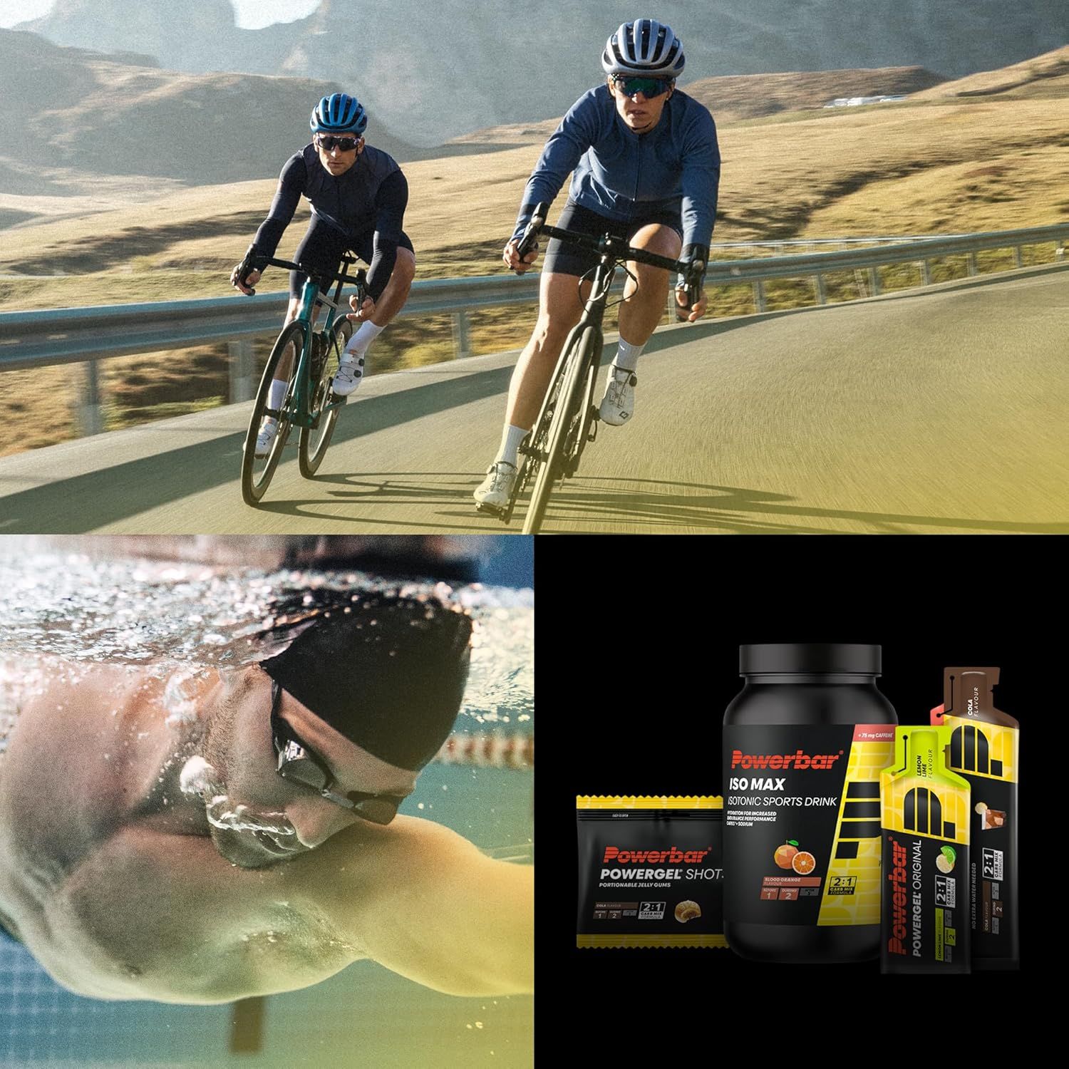 PowerBar PowerGel Original Salty Peanut met nadruk op de 2:1 koolhydraatmix formule en vegan keurmerk.