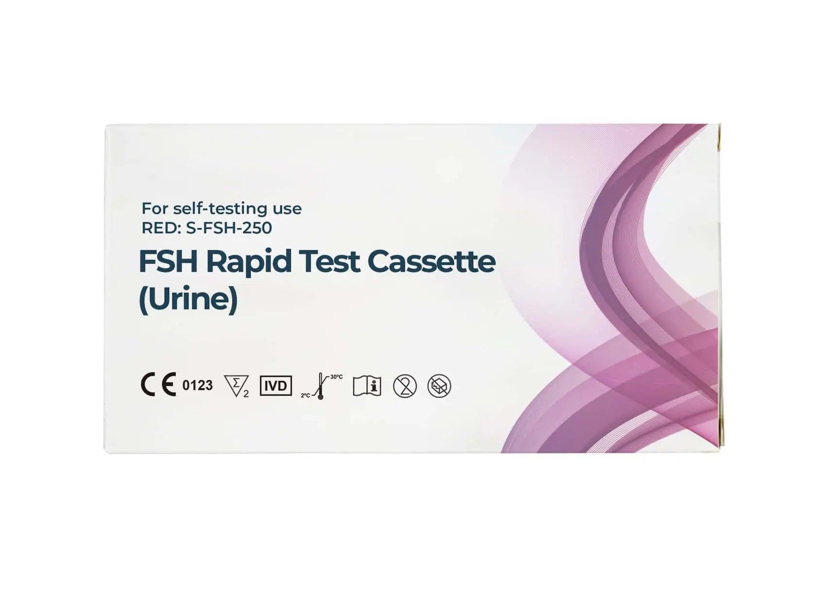 Emballage d'un test rapide FSH pour auto-test (urine). Certifié CE et IVD.