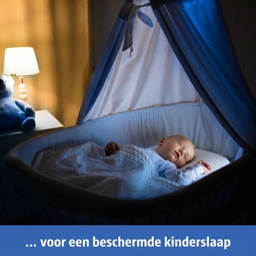Babyfoon met nachtlampje en vogelmotief.