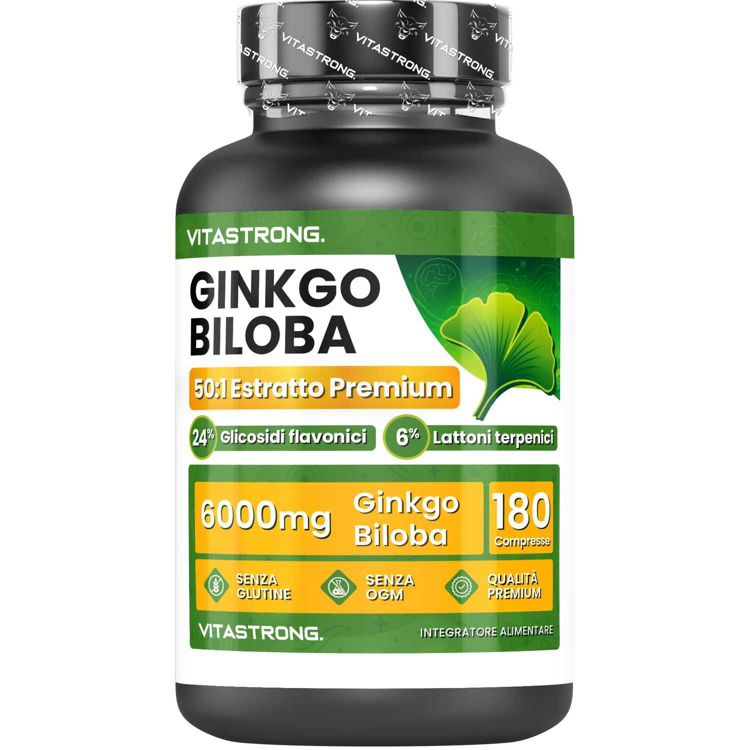Ginkgo Biloba 6000 mg – Extrait Concentré pour la Mémoire & la Circulation Sanguine