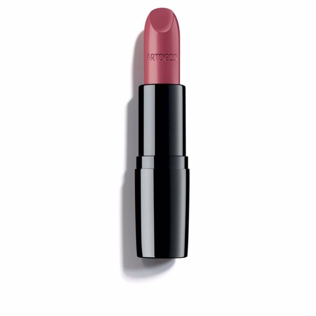 Roze lipstick met zwarte huls. ARTDECO staat op de lipstick.