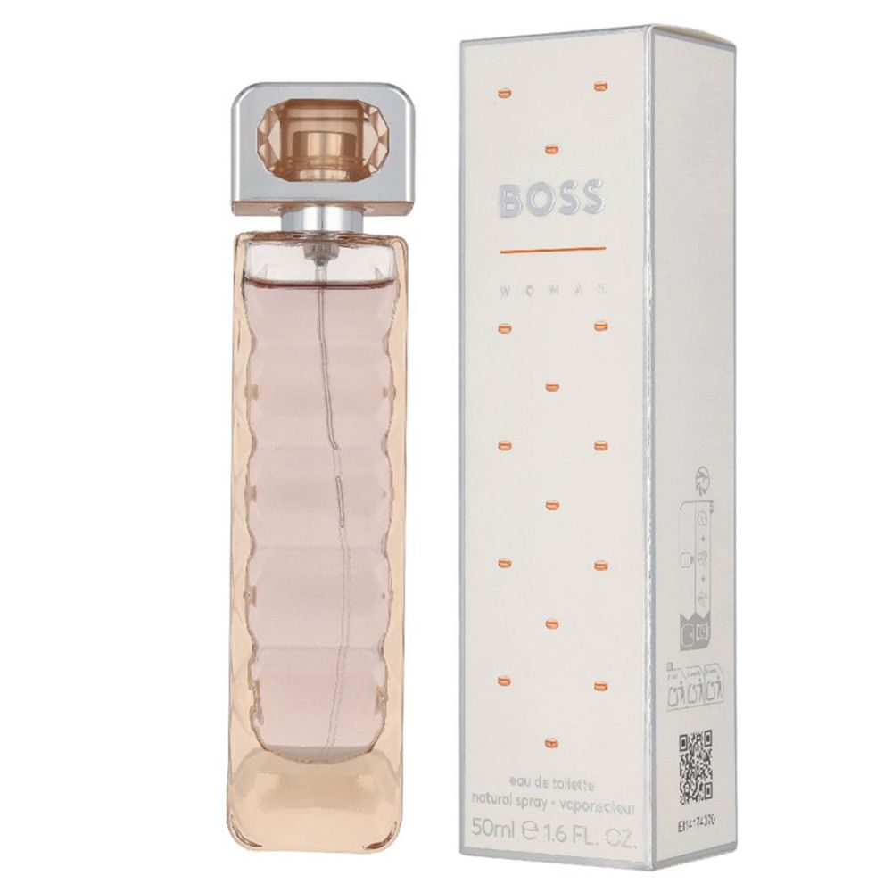 Hugo Boss Orange Woman Eau de Toilette, flacon et emballage de 50ml.